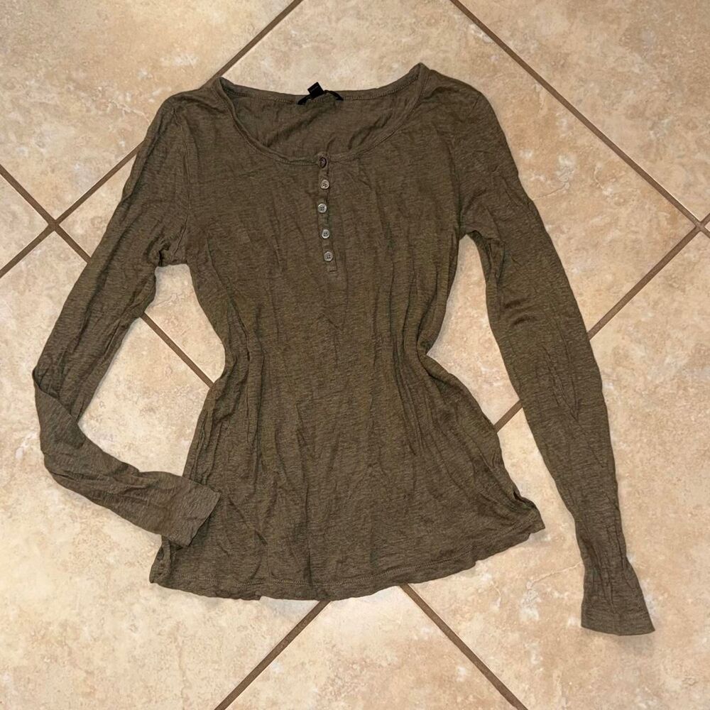 Banana-republic Women's Green and Khaki Blouse
